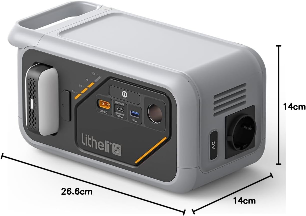 Litheli Tragbare Powerstation Flint 218, 216Wh LiFePO4