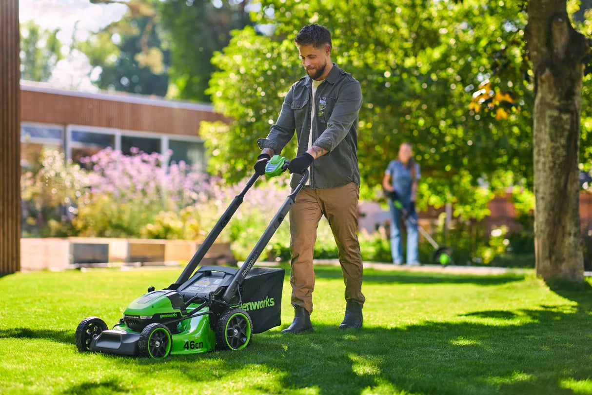 Greenworks POWERALL 48V (24V x 2) Rasenmäher 46cm mit Radantrieb Gen. II
