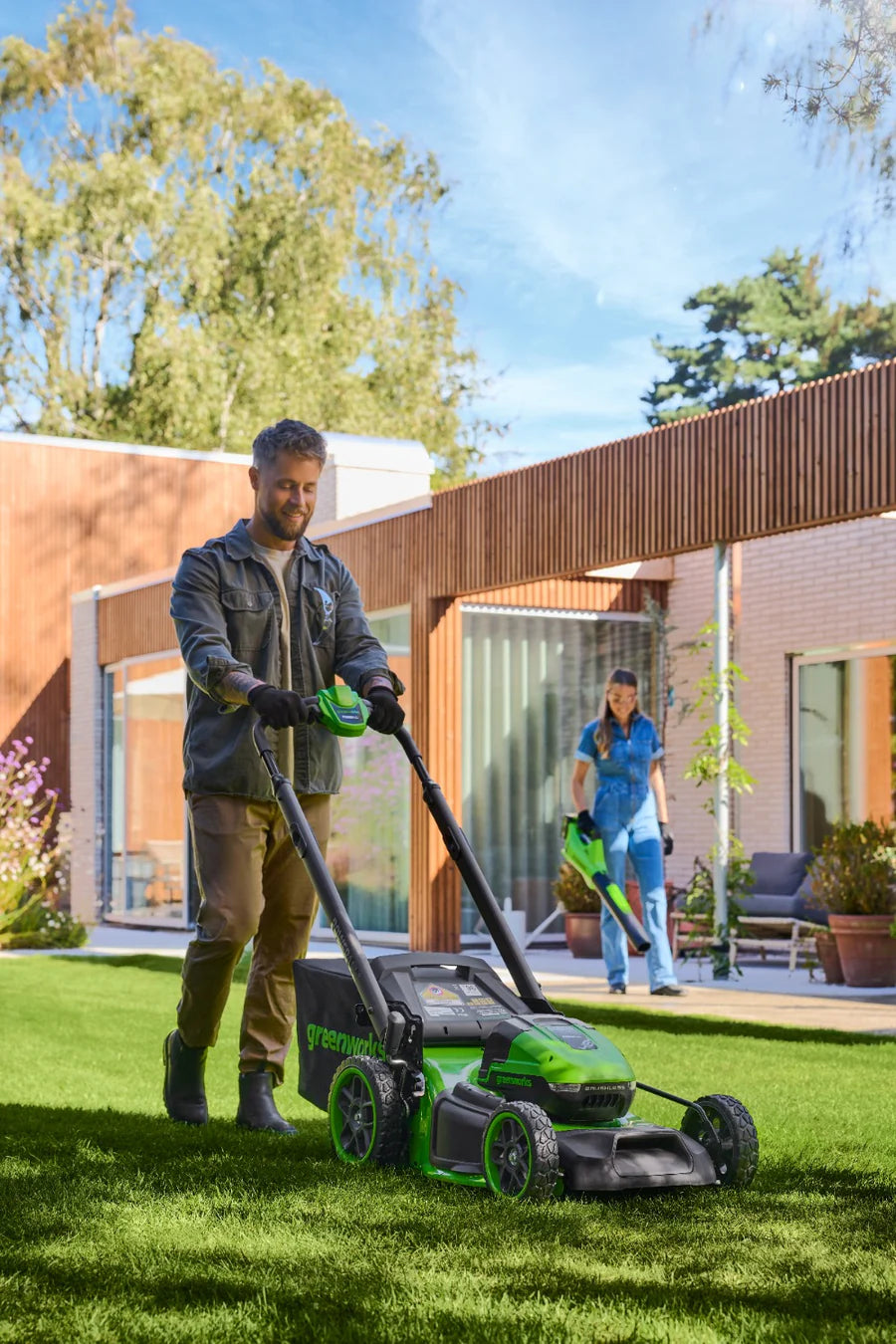 Greenworks POWERALL 48V (24V x 2) Rasenmäher 46cm mit Radantrieb Gen. II