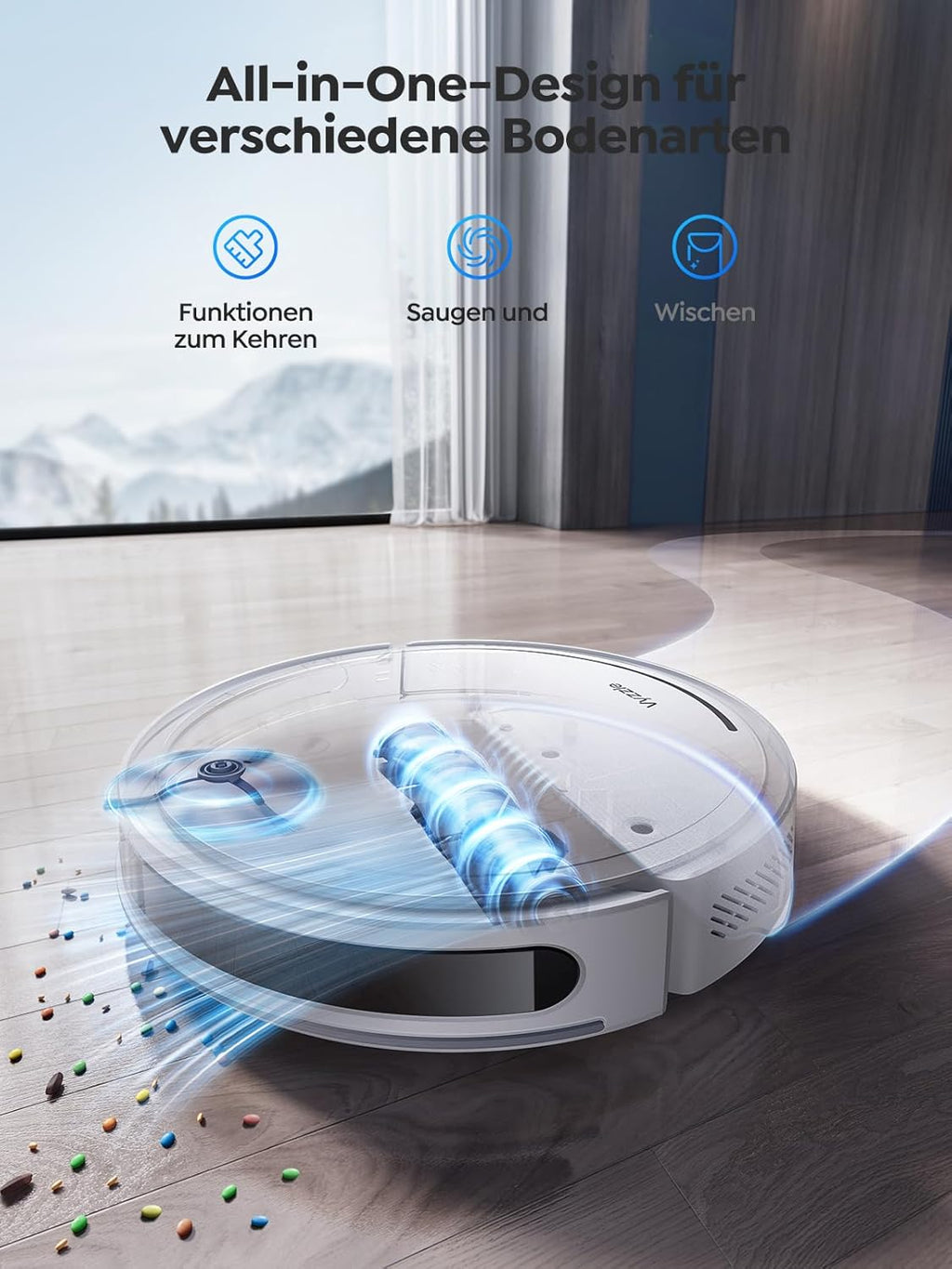 Vyzzle D10 Saugroboter mit Wischfunktion 5000Pa